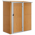 vidaXL Abri de jardin 180,5x97x209,5 cm acier galvanisé aspect bois