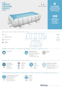 Bestway Power Steel — Piscine Ovale 404×201×100 cm