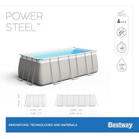 Bestway Power Steel — Piscine Ovale 404×201×100 cm