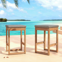 Lot de 2 tabourets de jardin Bornéo