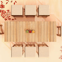 Lot de 2 tabourets de jardin Bornéo