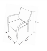 Fauteuil de jardin alu empilable Murano