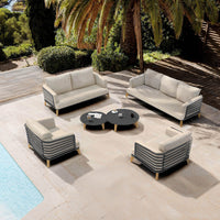 Salon de jardin Monte Carlo - 7 places