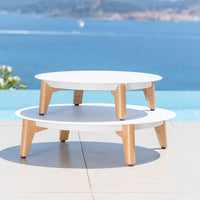 Table basse de jardin Monte Carlo en aluminium (D86cm)