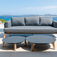 Table basse de jardin Monte Carlo en aluminium (D68 cm)