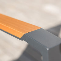 Fauteuil de jardin aluminium/bois Bali