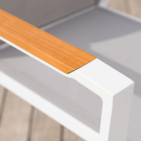 Fauteuil de jardin aluminium/bois Bali