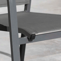 Fauteuil de jardin haut alu empilable Murano