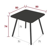 Table du jardin Luxembourg - 80x80