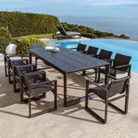 Lot de 2 fauteuils de jardin/repas Elba