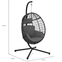 Fauteuil oeuf suspendu + coussins