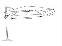 Parasol déporté Yucatan (L4 x 3m)