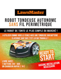 Robot tondeuse autonome + coupe-bordure et batterie supplémentaire OFFERTS