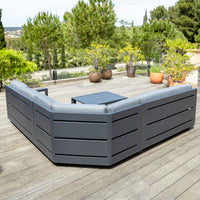 Salon de jardin d'angle Elba - 5 places