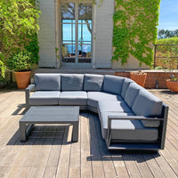 Salon de jardin d'angle Elba - 5 places - Mobellia