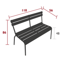 Banc LUXEMBOURG avec dossier
