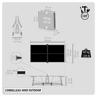 CORNILLEAU TABLE DE PING PONG EXTÉRIEURE 400X GRISE