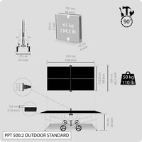 PONGORI TABLE DE PING PONG EXTÉRIEURE PPT 500.2 BLEUE