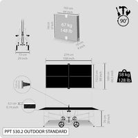 PONGORI TABLE DE PING PONG EXTÉRIEURE PPT 530.2 GRISE