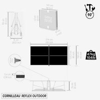 CORNILLEAU TABLE DE PING PONG EXTÉRIEURE REFLEX GRISE