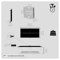 PONGORI Table de ping pong PPT 130 Medium Indoor Black