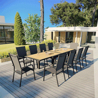 Fauteuil de jardin haut alu empilable Murano