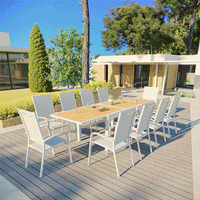Fauteuil de jardin haut alu empilable Murano